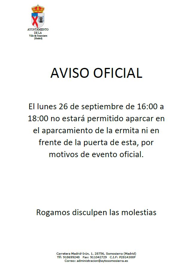 Aviso oficial