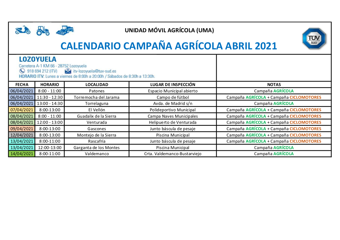 CalendarioUMALozoyuela Abril21