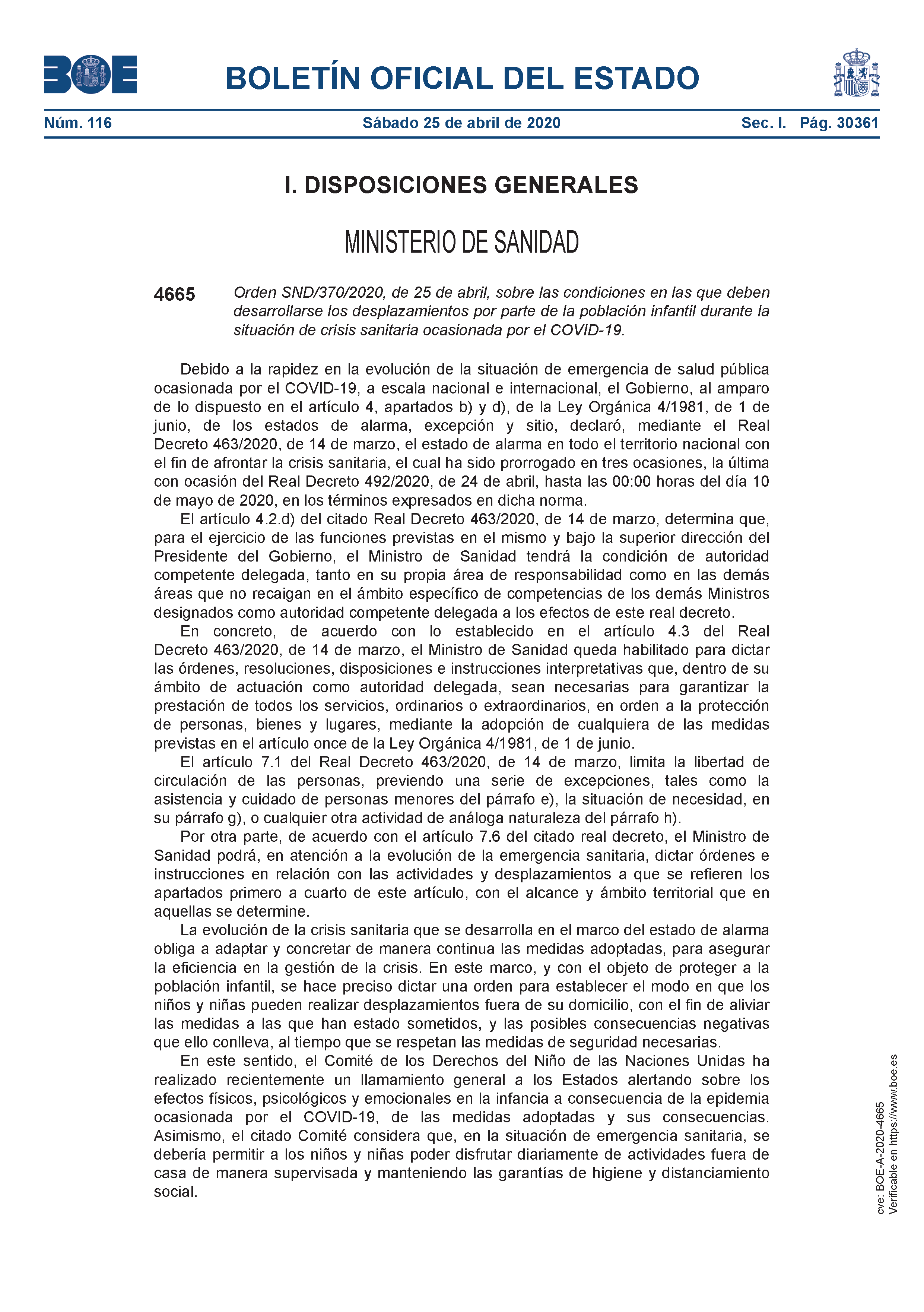 Desplazamientos niños - COVID-19