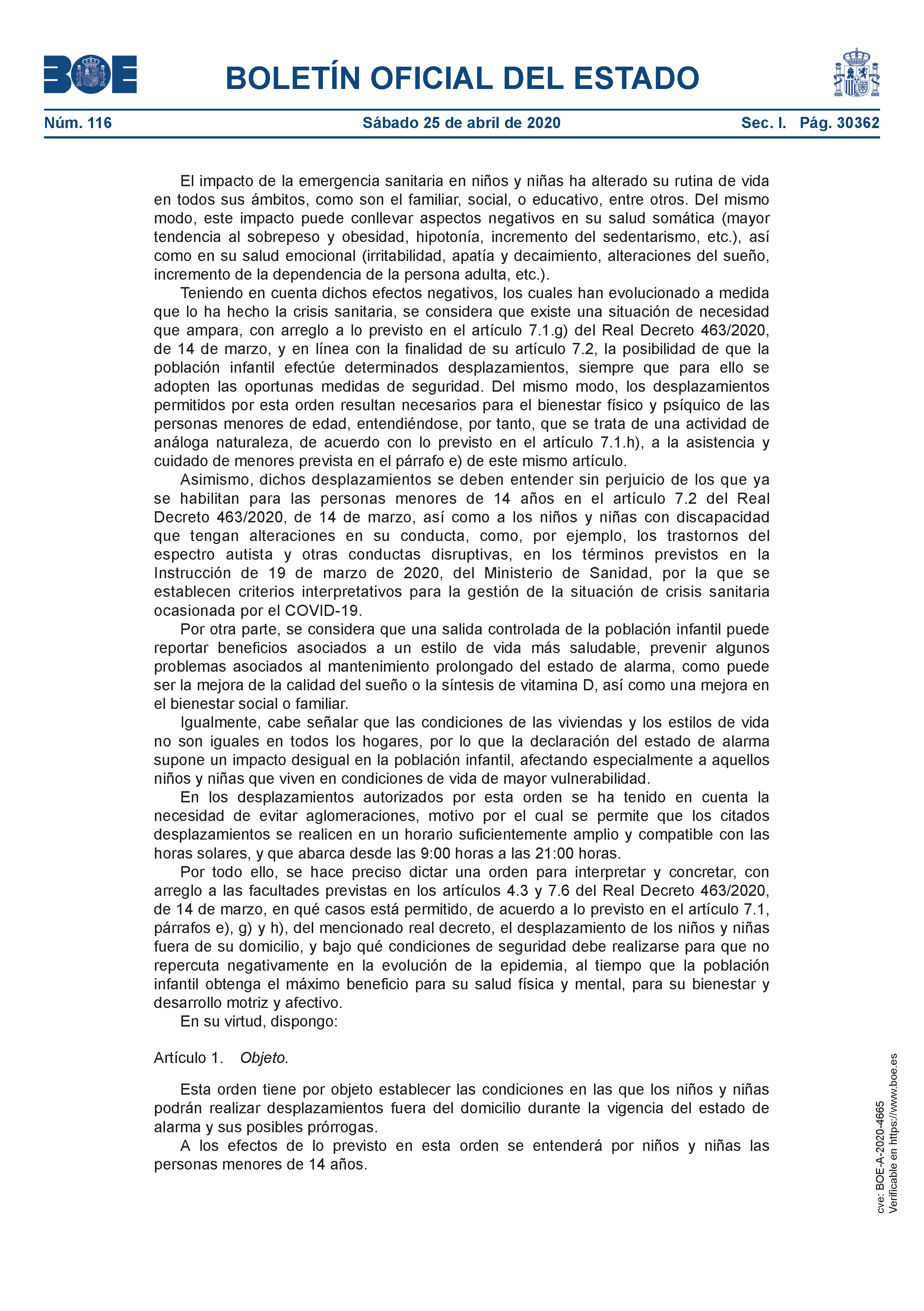 CondicionesDeplazamientosPoblaciónInfantil BOE A 2020 4665 3 Página 2