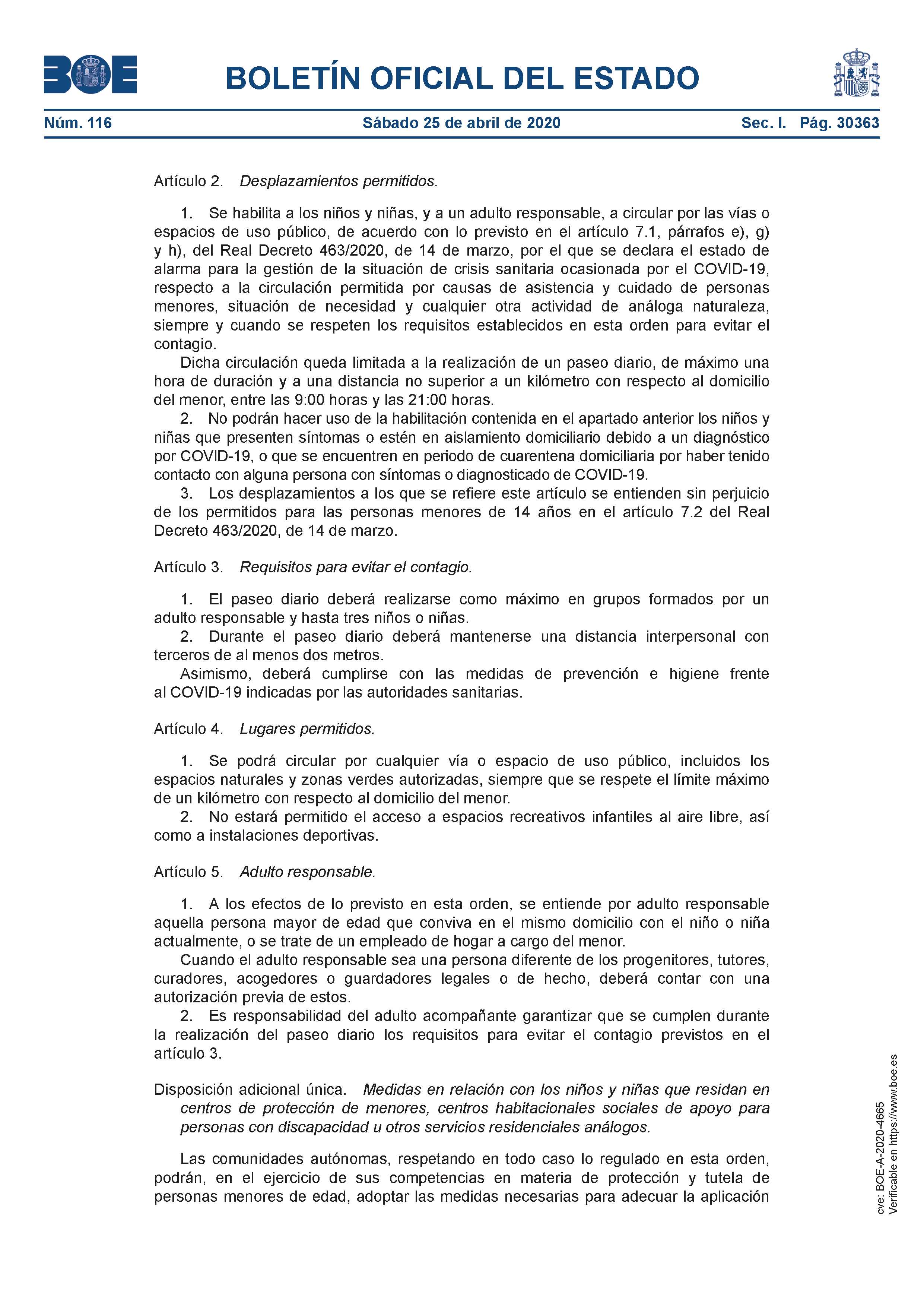 CondicionesDeplazamientosPoblaciónInfantil BOE A 2020 4665 3 Página 3