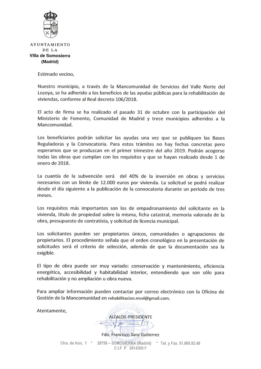 INFORMACION AYUDAS REHABILITACION VIVIENDAS