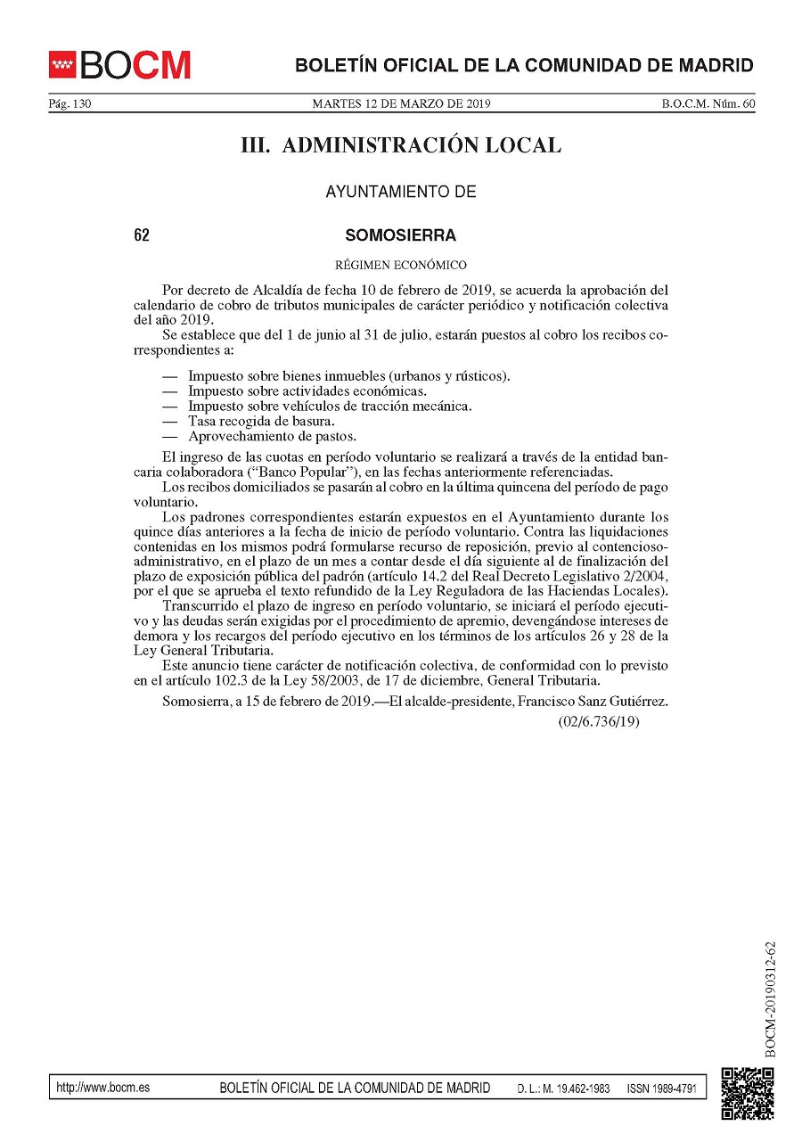 CalendarioFiscal2019 BOCM 20190312 62