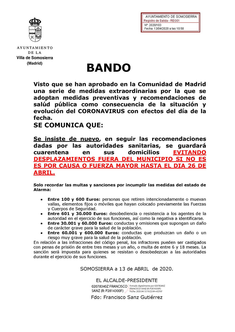 bando CORONAVIRUS 2 1