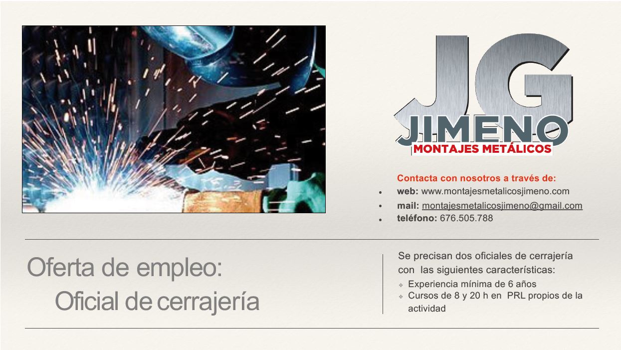 oferta empleo montajes Jimeno