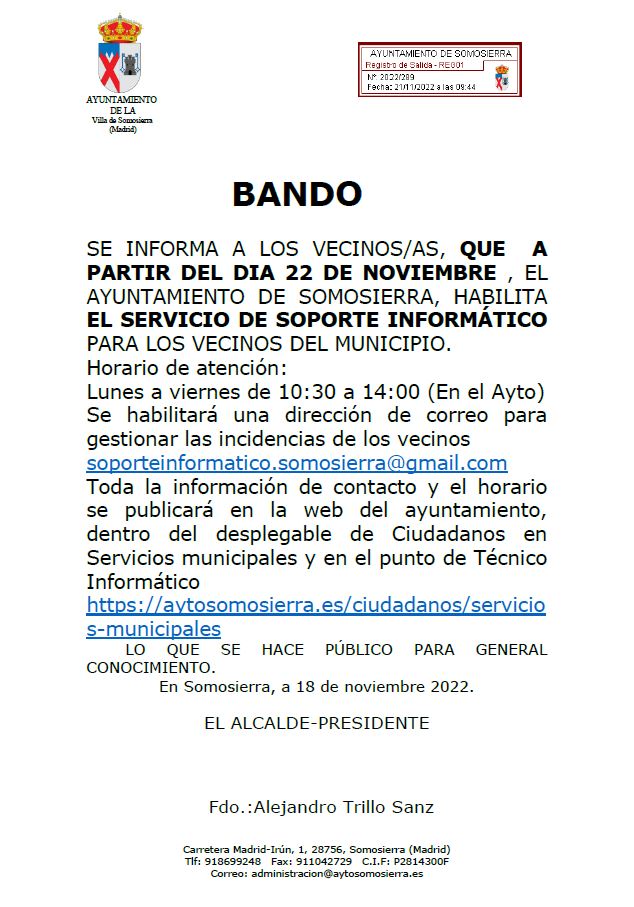 soporte informatico a los vecinos