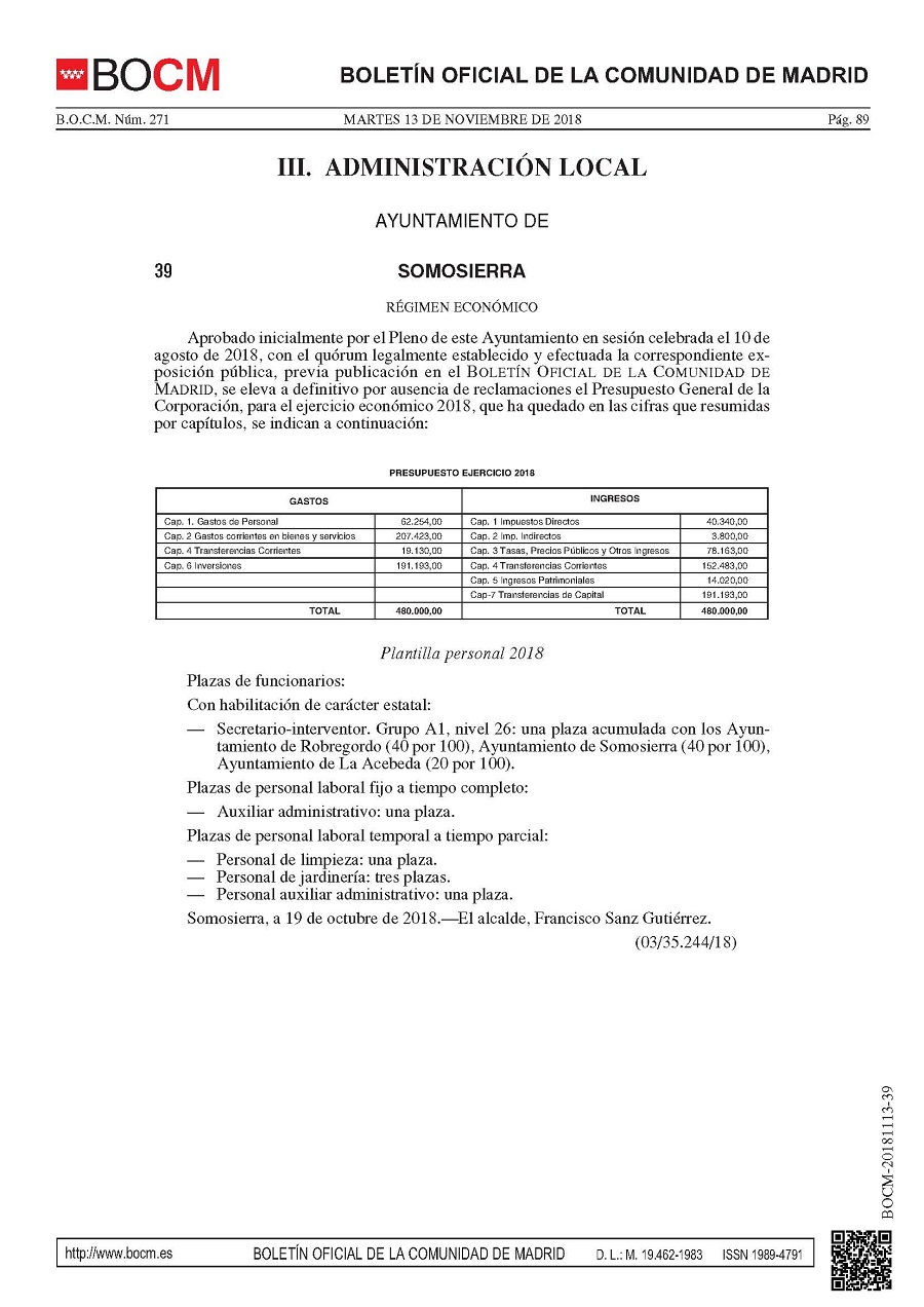 Presupuesto2018 BOCM 20181113 39