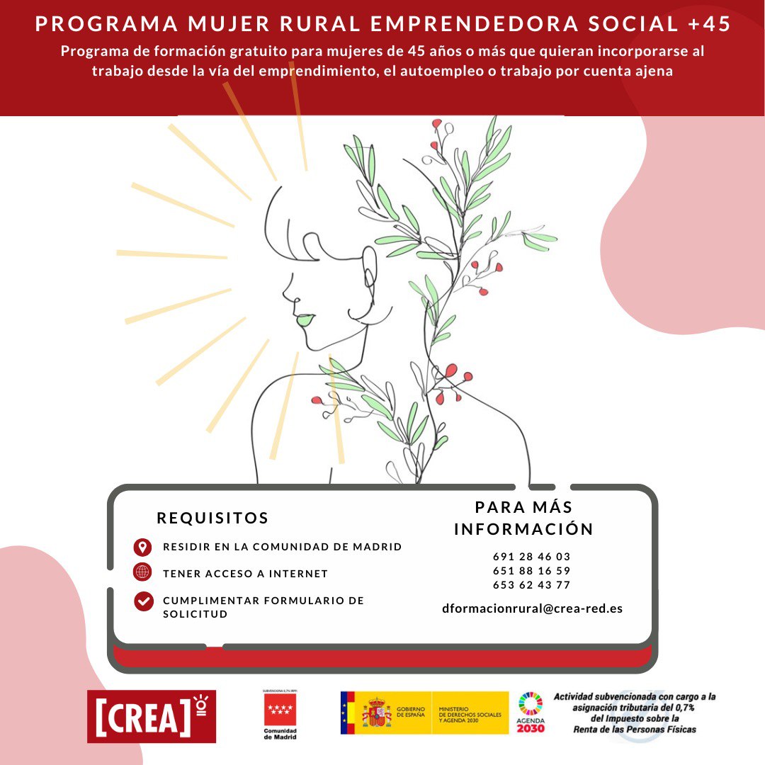 CARTEL MUJER RURAL EMPRENDEDORA SOCIAL 45 C. MADRID