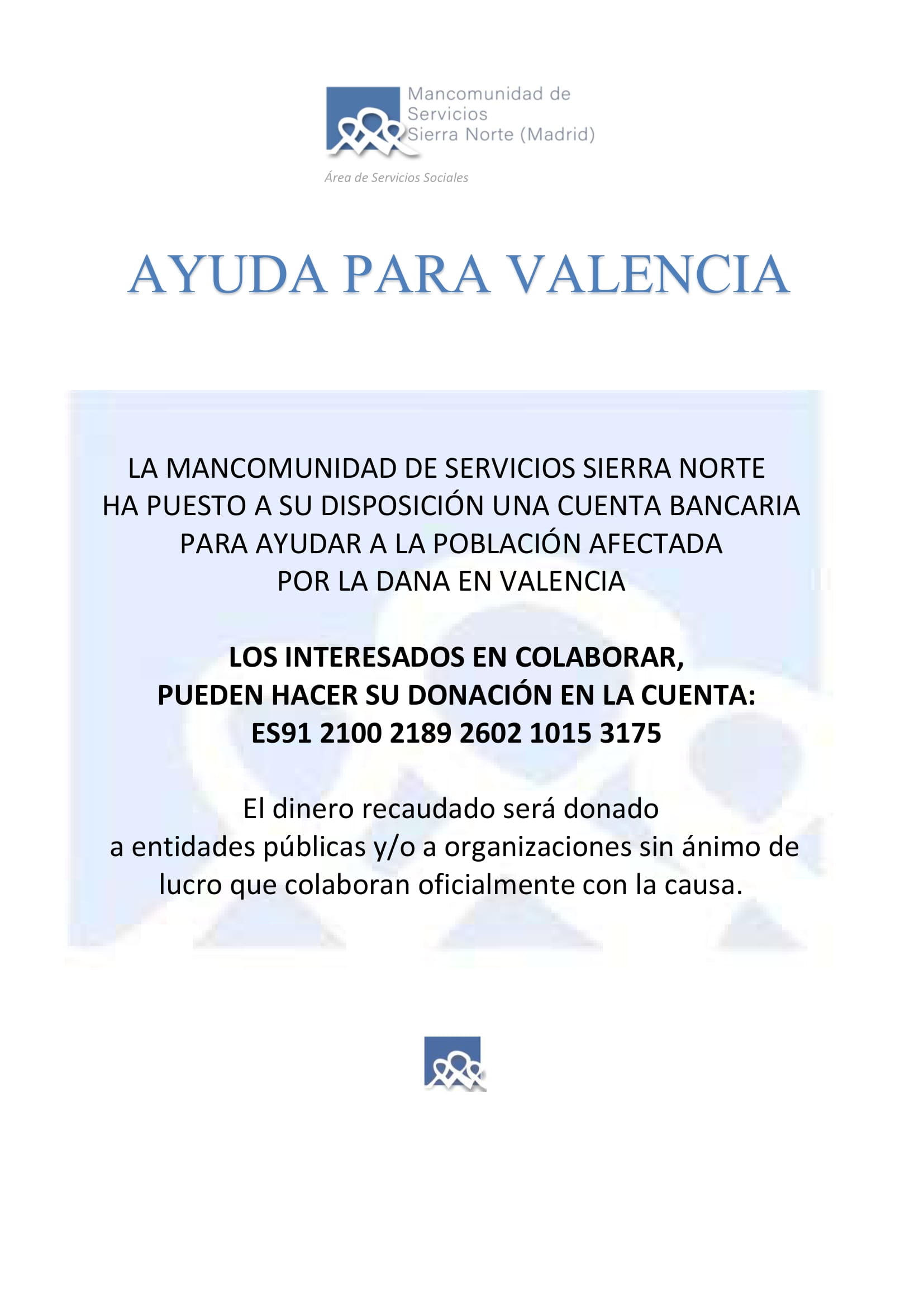 Cartel ayuda a Valencia 1