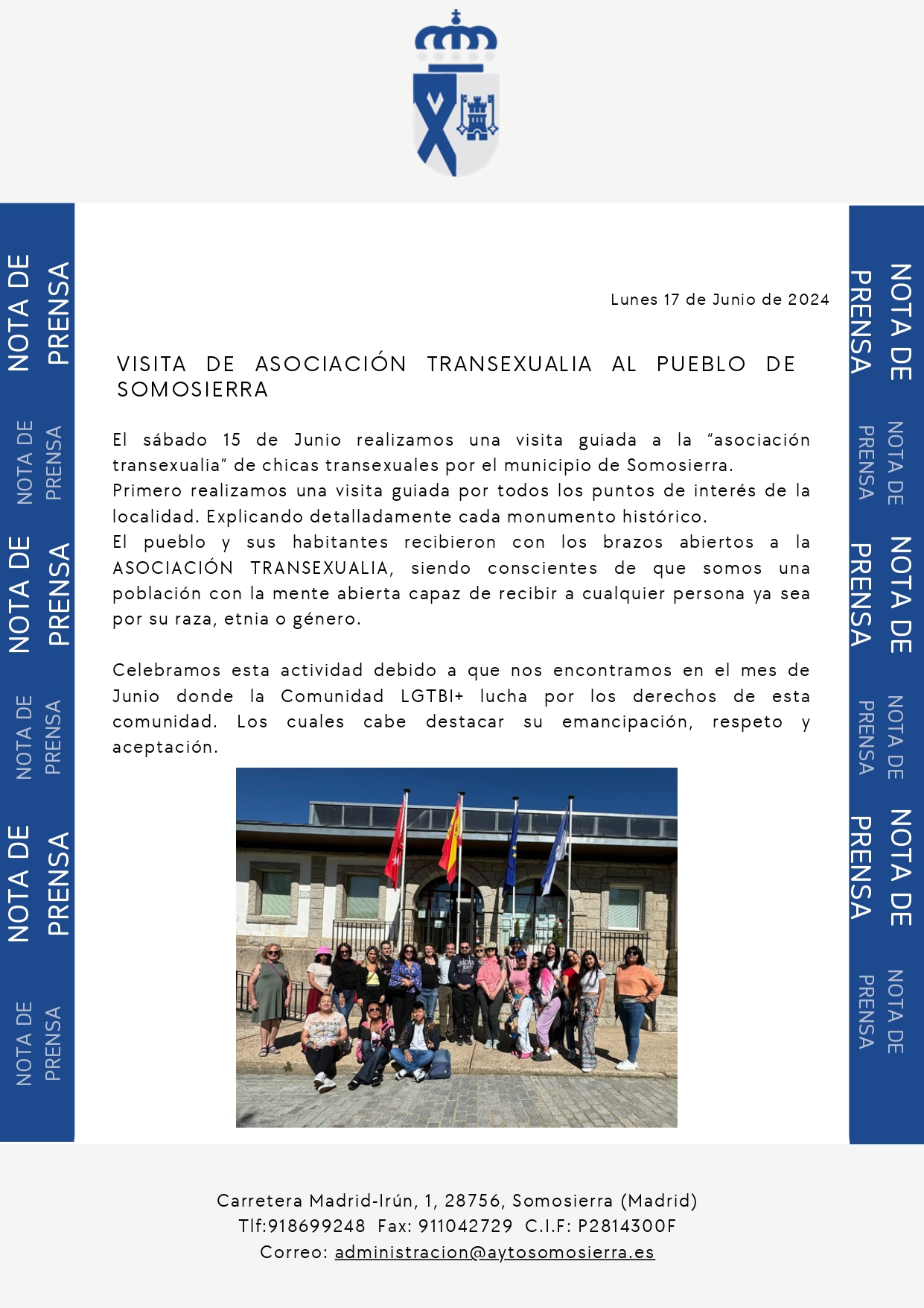 Nota de Prensa Excursión Trans