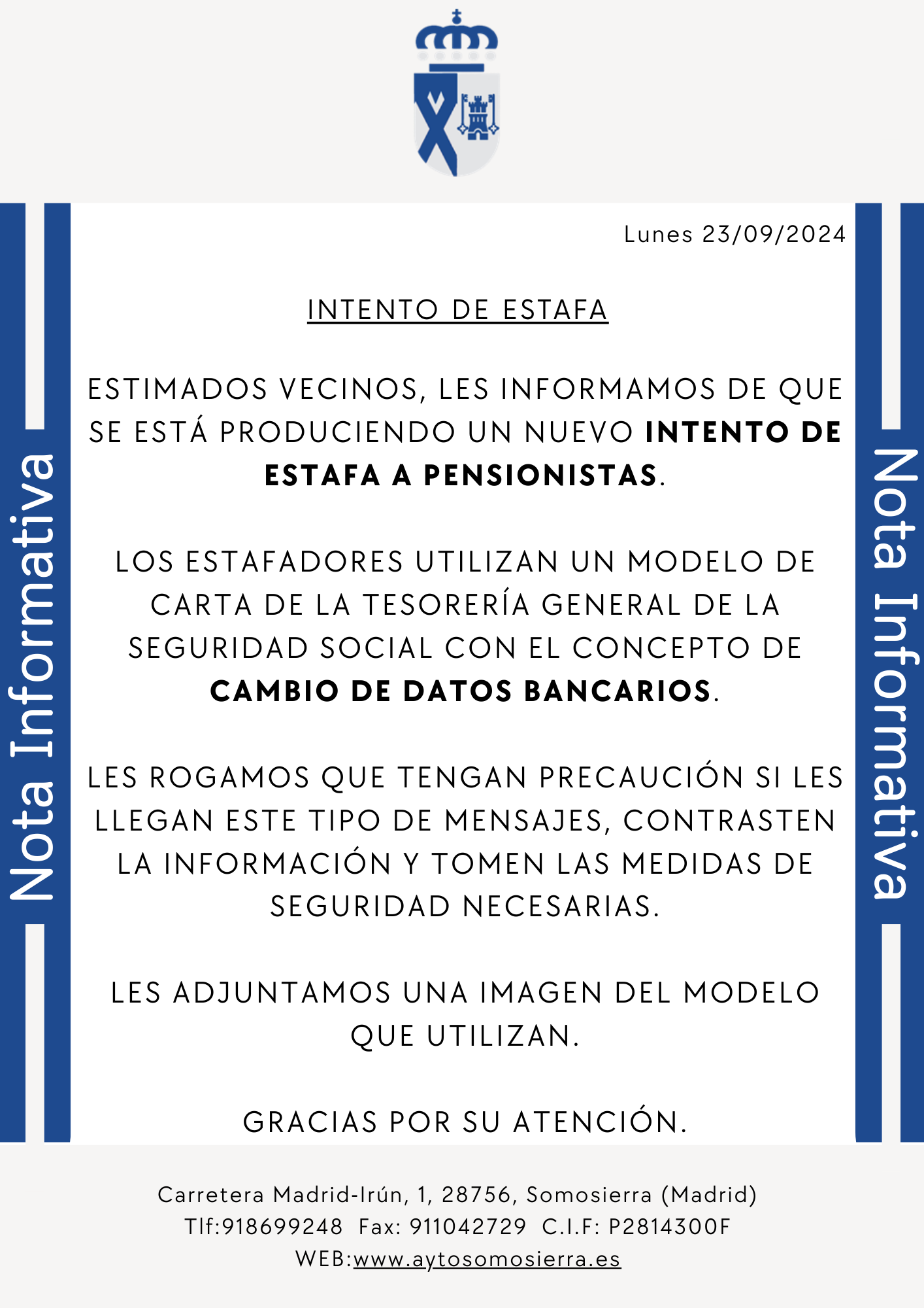 Nota Informativa Estafa Pensionistas