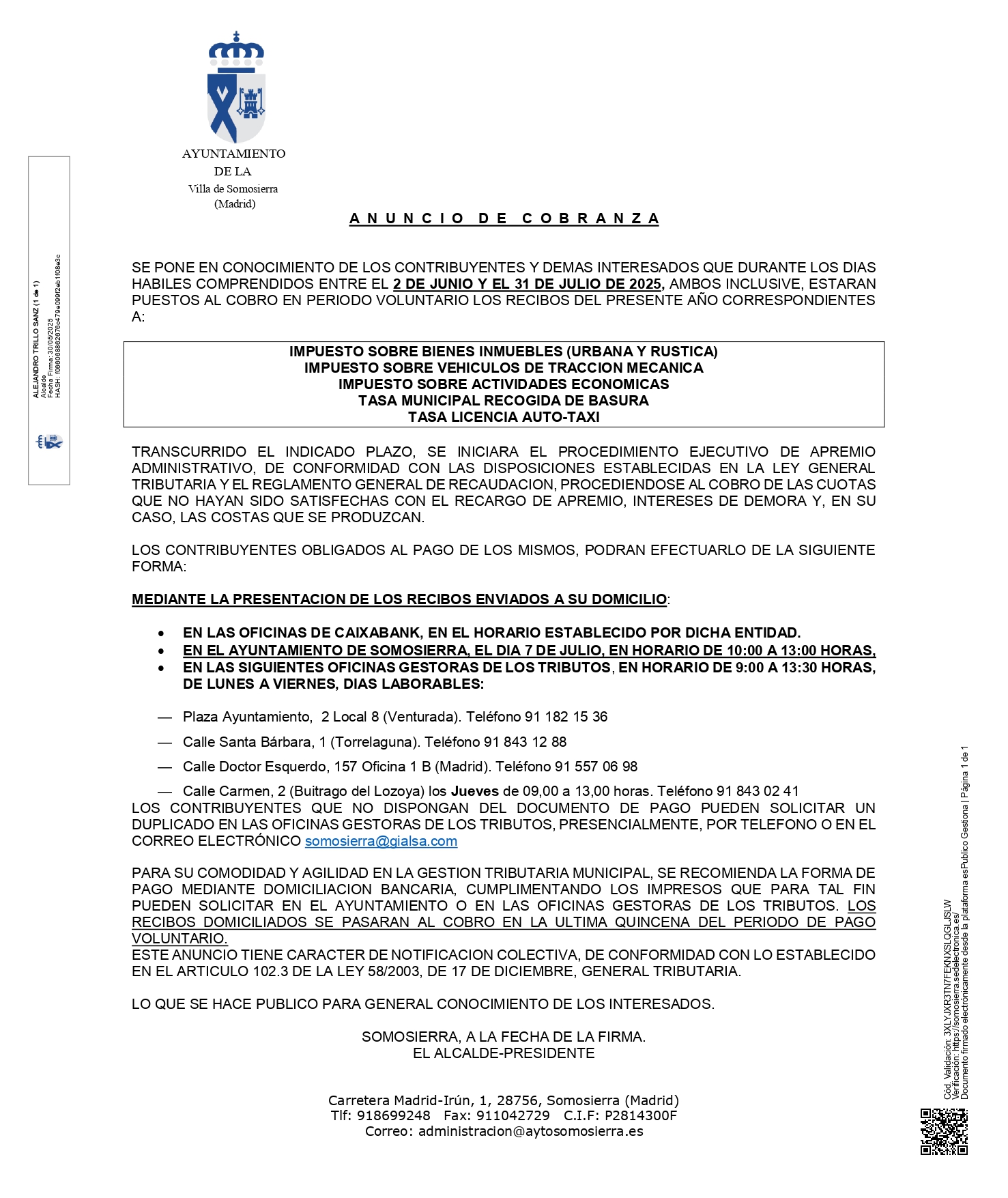 ANUNCIO COBRANZA 2025