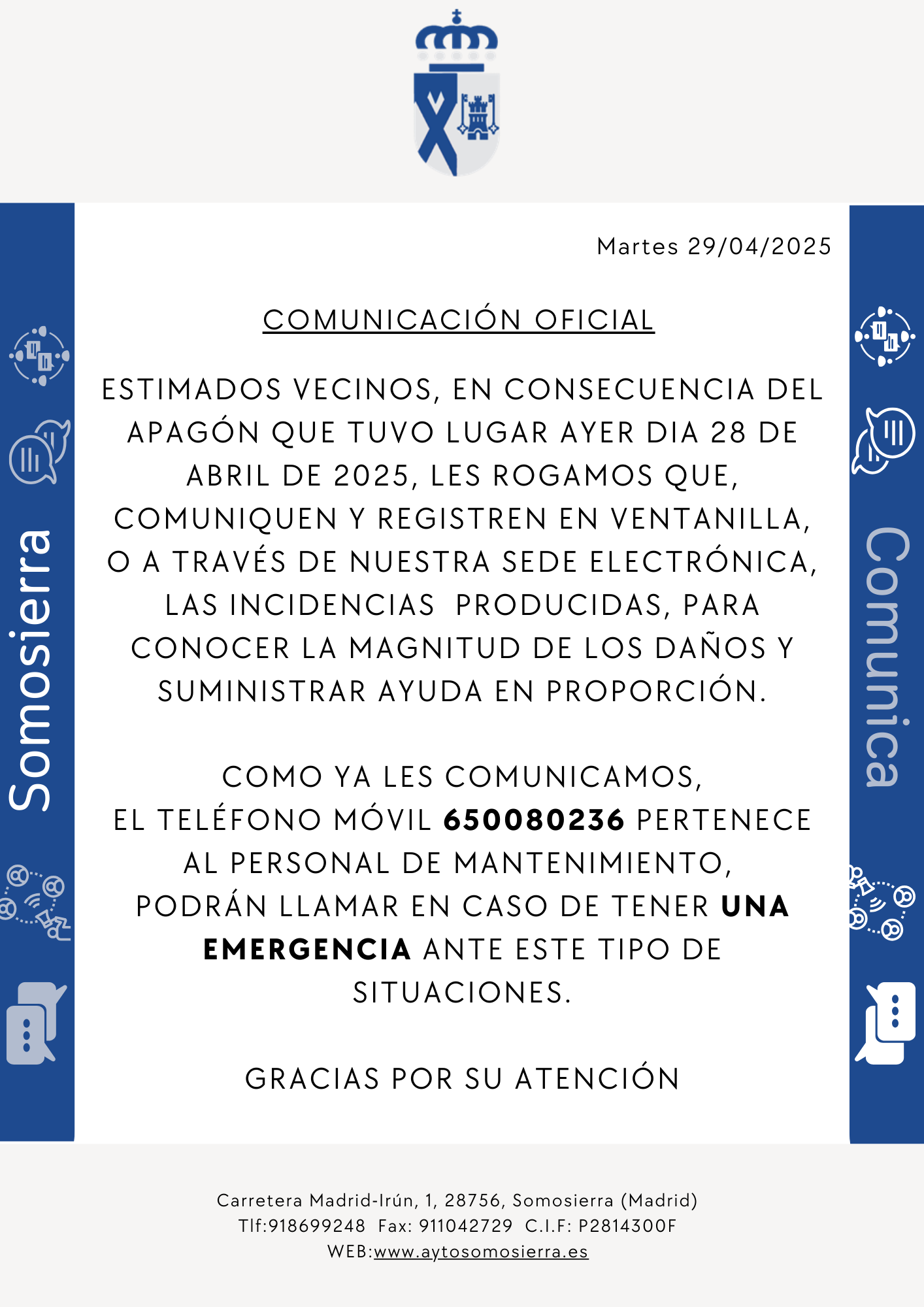 Comunicación Tlfn Urgencias